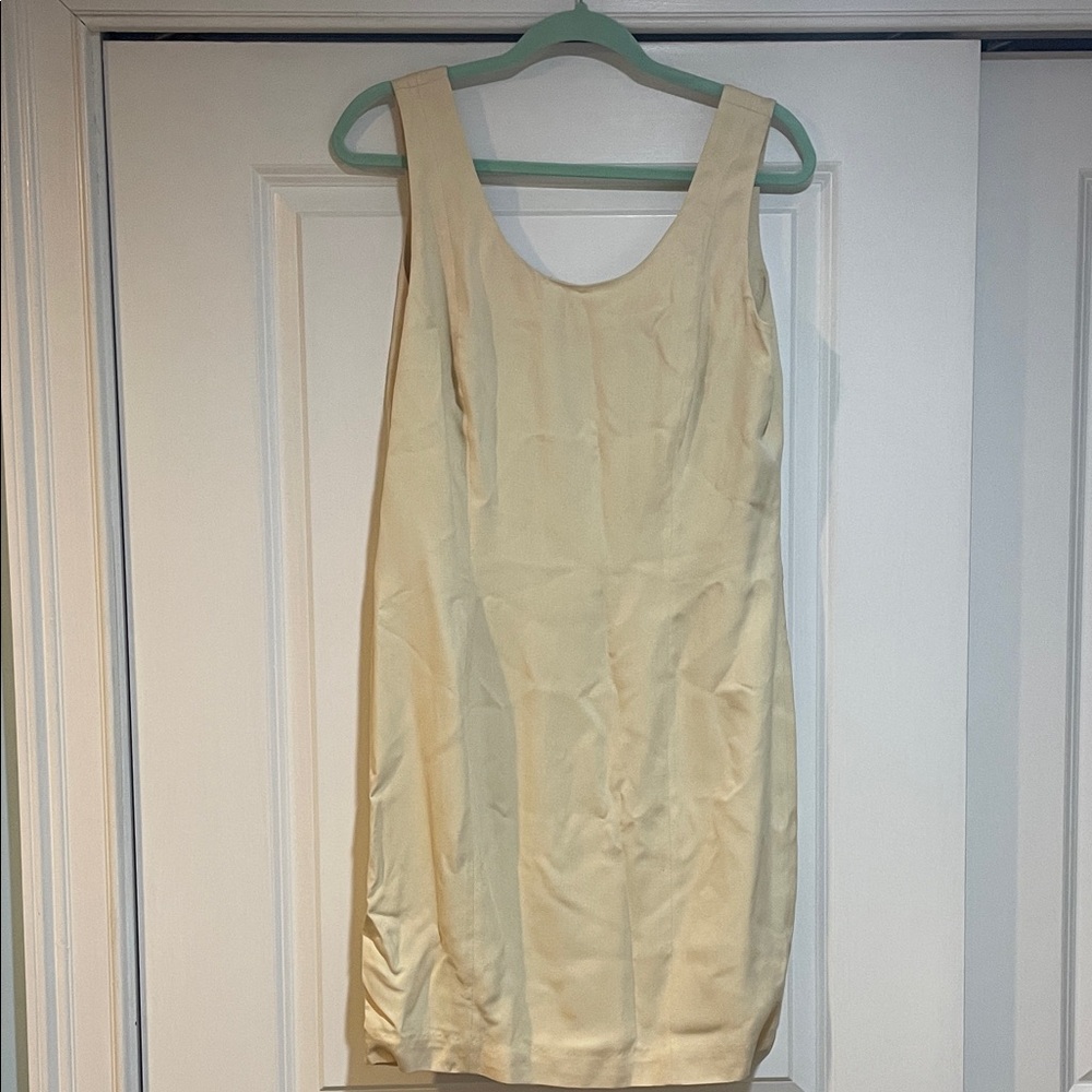 The Limited silk Cream Sleeveless Dress 12